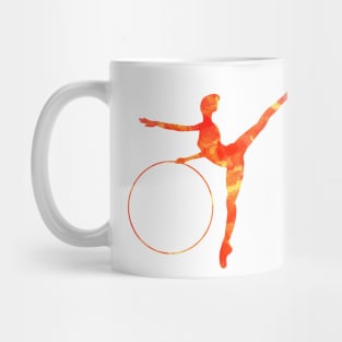 Orange Rhythmic Gymnast Hoop Mug